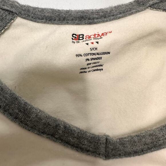 SJB Active By John Bay Size Small Vintage Baby Tee 95% Cotton Comfortable Fit - Picture 4 of 4